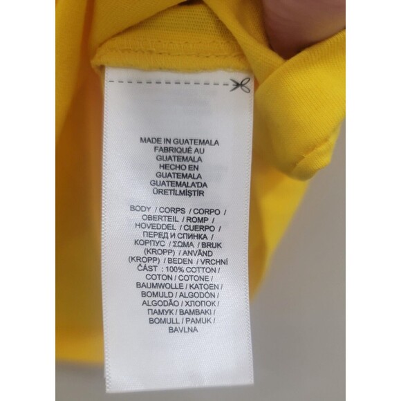 Polo Ralph Lauren NWT Men's T-Shirt Graphic Yellow Colourblock Stacked Sz.M - Picture 7 of 8